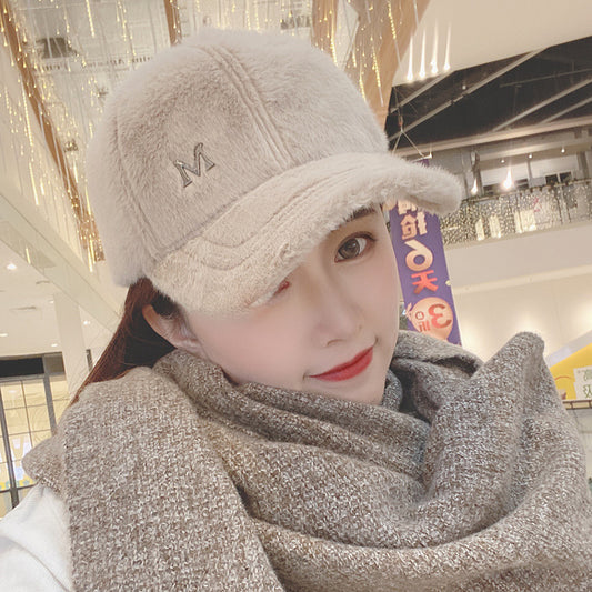 Warm Cap Korean Fashion Street Lamb Hair Winter Baseball Cap