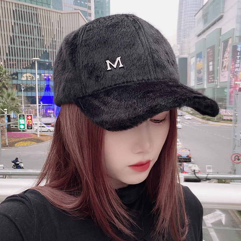 Warm Cap Korean Fashion Street Lamb Hair Winter Baseball Cap