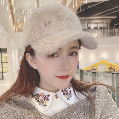 Warm Cap Korean Fashion Street Lamb Hair Winter Baseball Cap