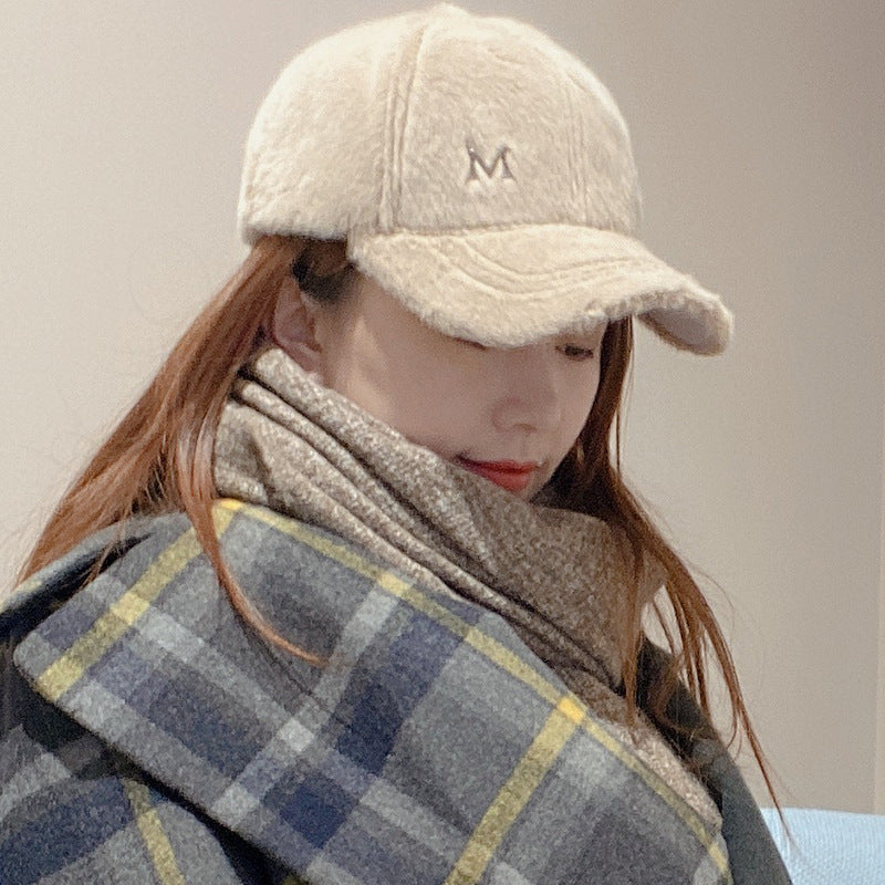 Warm Cap Korean Fashion Street Lamb Hair Winter Baseball Cap