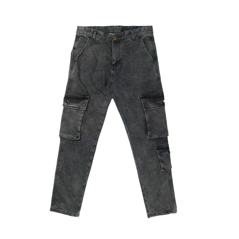 Mans Washed Cargo Broek Sy Sak