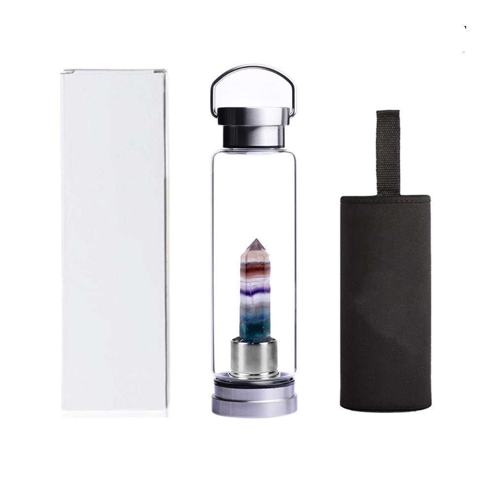 Energy Stone Water Bottle Glass Sports Water Cup Kettle