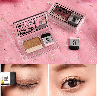 Two-tone Gradient Eyeshadow Earth Color Matte Nude Makeup