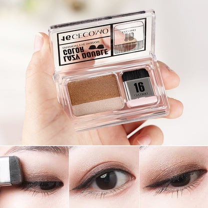 Two-tone Gradient Eyeshadow Earth Color Matte Nude Makeup