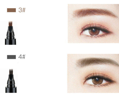 Four-Head Eyebrow Pencil Liquid Eyebrow Pencil Very Finely Sculpted Eyebrow Pencil 4-Head Eyebrow Pencil Waterproof And Long-Lasting Four-Pronged Eyebrow Pencil