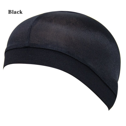 Silky Breathable Bottoming Wig Cap Wide-Brim Elastic Round Cap