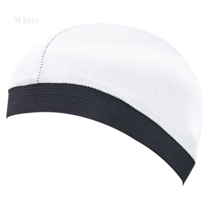 Silky Breathable Bottoming Wig Cap Wide-Brim Elastic Round Cap