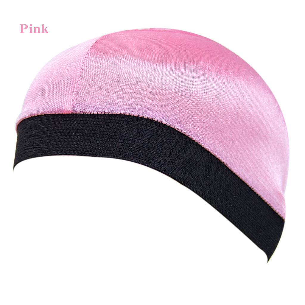 Silky Breathable Bottoming Wig Cap Wide-Brim Elastic Round Cap