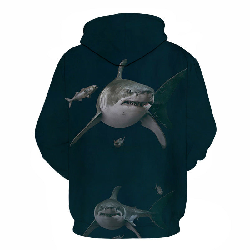 Shark Pullover Loose Hoodie For  Men And Women 3 D Hoodies