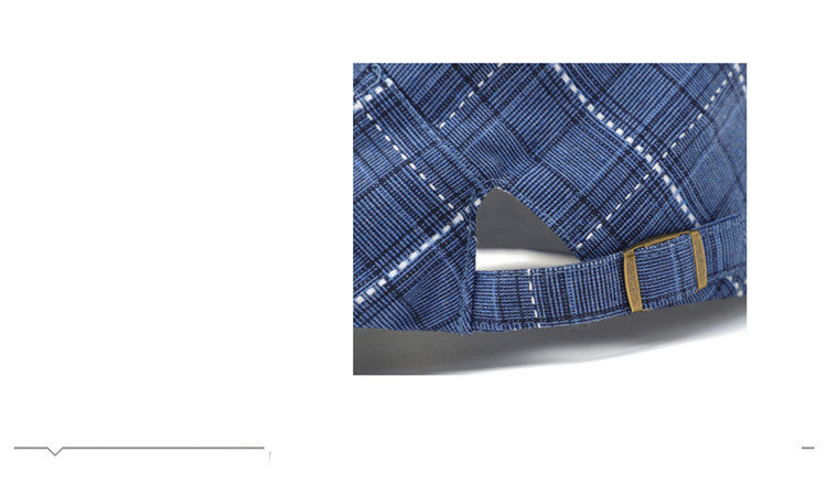 Peaked Cap Forward Cap Plaid Baseball Cap Visor Beret Sun Hat