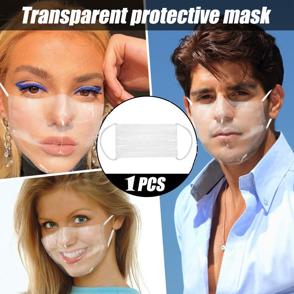 Trendy Fashion New Washable And Reusable Full Transparent Mask Children's Adult Face Mask