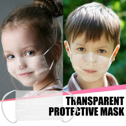 Trendy Fashion New Washable And Reusable Full Transparent Mask Children's Adult Face Mask