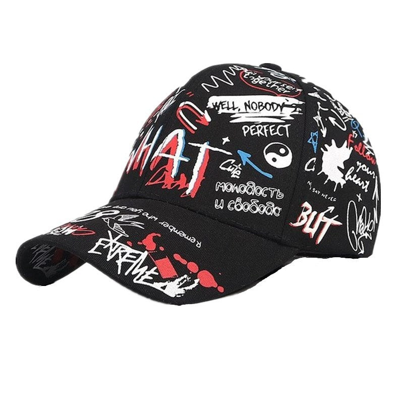 New Trendy Printed Sunshade Hip Hop Cap Unisex Adjustable Baseball Cap Korean Casual Sun Hat Cap