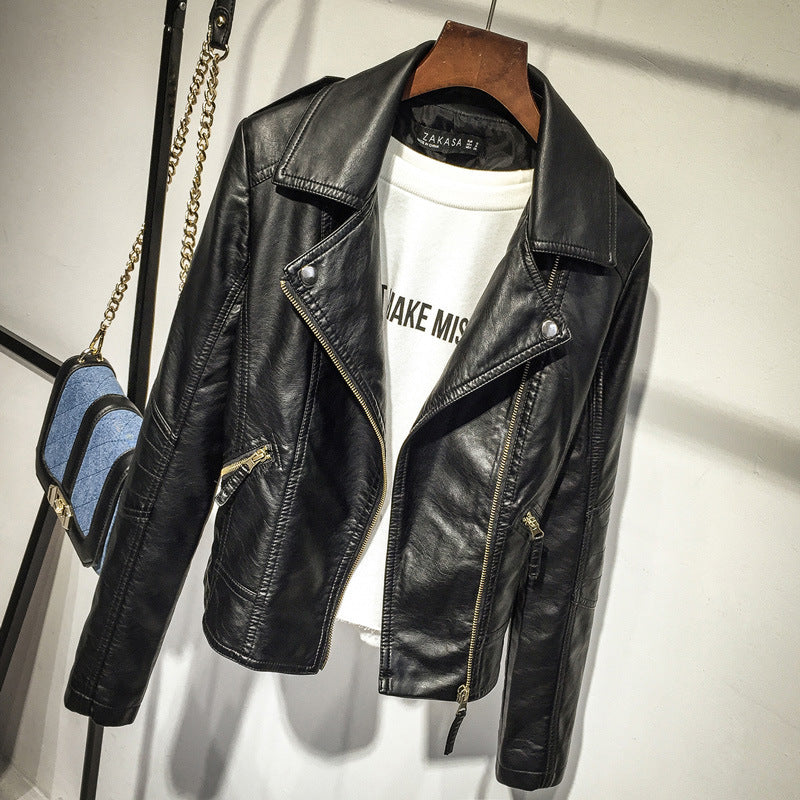 Jacket Small Suit Autumn Motorcycle Leather Fashion All-Match Jacket