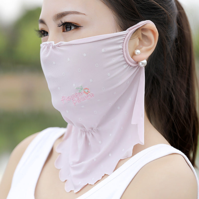 Large Area UV Protection Women's Breathable Sunscreen Mask