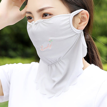 Large Area UV Protection Women's Breathable Sunscreen Mask