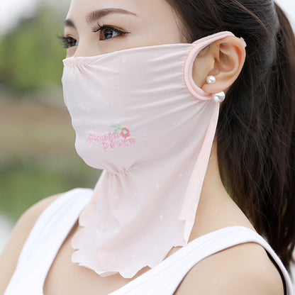 Large Area UV Protection Women's Breathable Sunscreen Mask