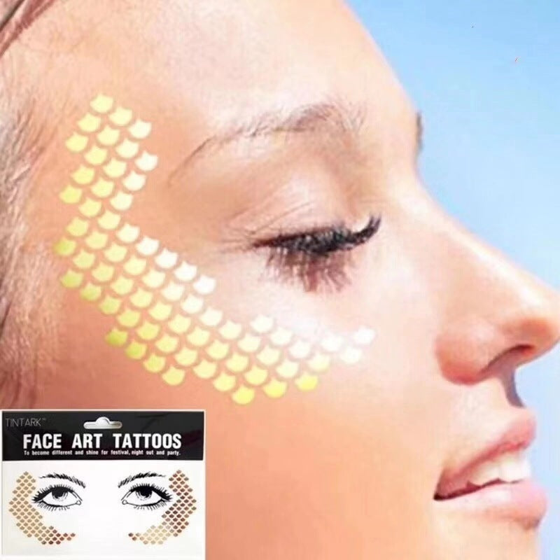 Bronzing Tattoo Sticker Face Sticker Tattoo Sticker Waterproof Female Spot Face Sticker