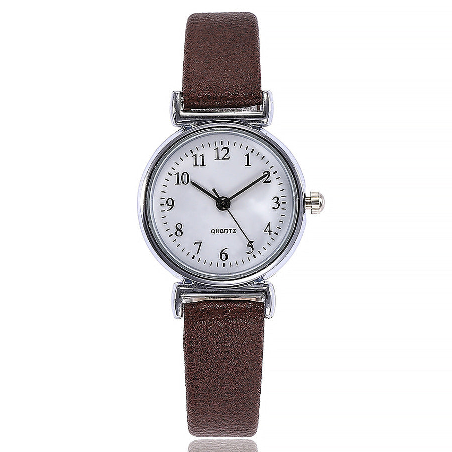 Classic Women's Casual Quartz Leather Band Strap Watch Round Analog Clock Wrist Watches