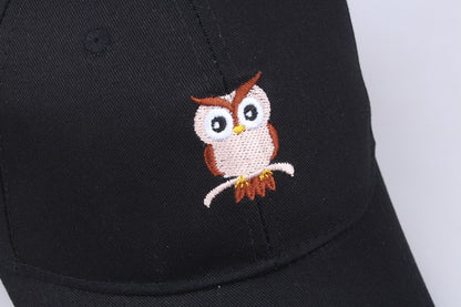 Cotton Embroidered Baseball Cap Owl LOGO Cap