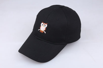 Cotton Embroidered Baseball Cap Owl LOGO Cap