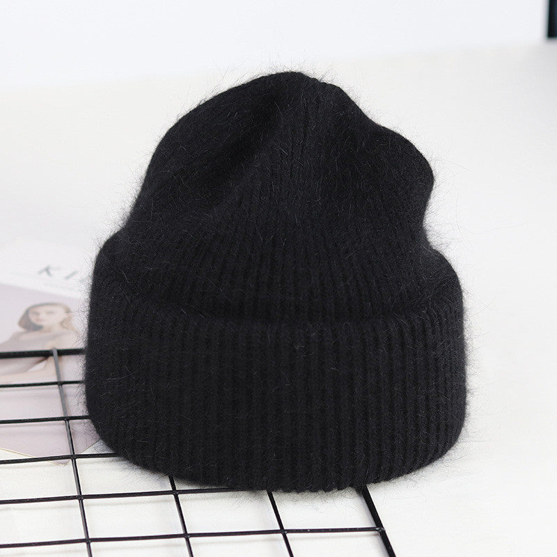 All-match Eenvoudige Student Reguit Mus Warm Gebreide Pullover Cap