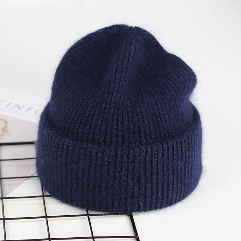 All-match Eenvoudige Student Reguit Mus Warm Gebreide Pullover Cap