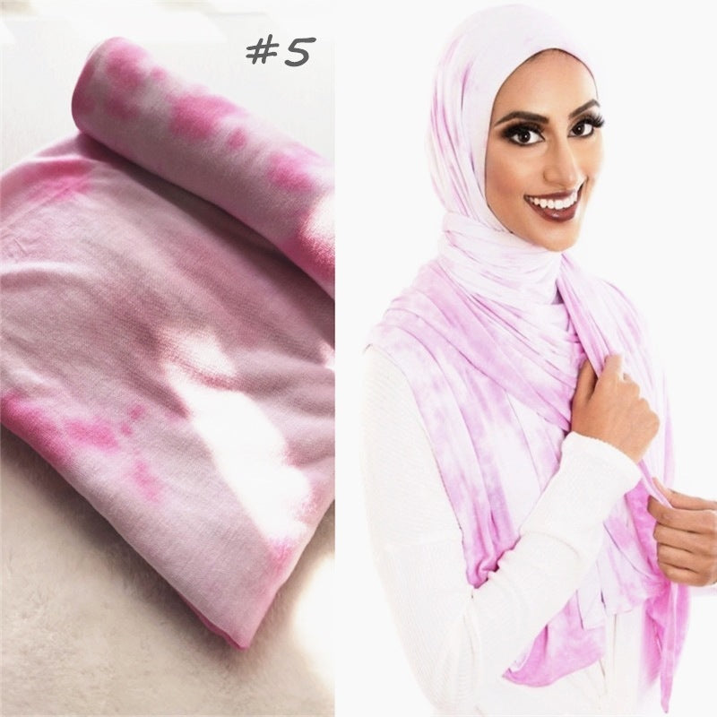 Cotton Modal Tie-dye Cotton Jersey Shawl Scarf Hijab