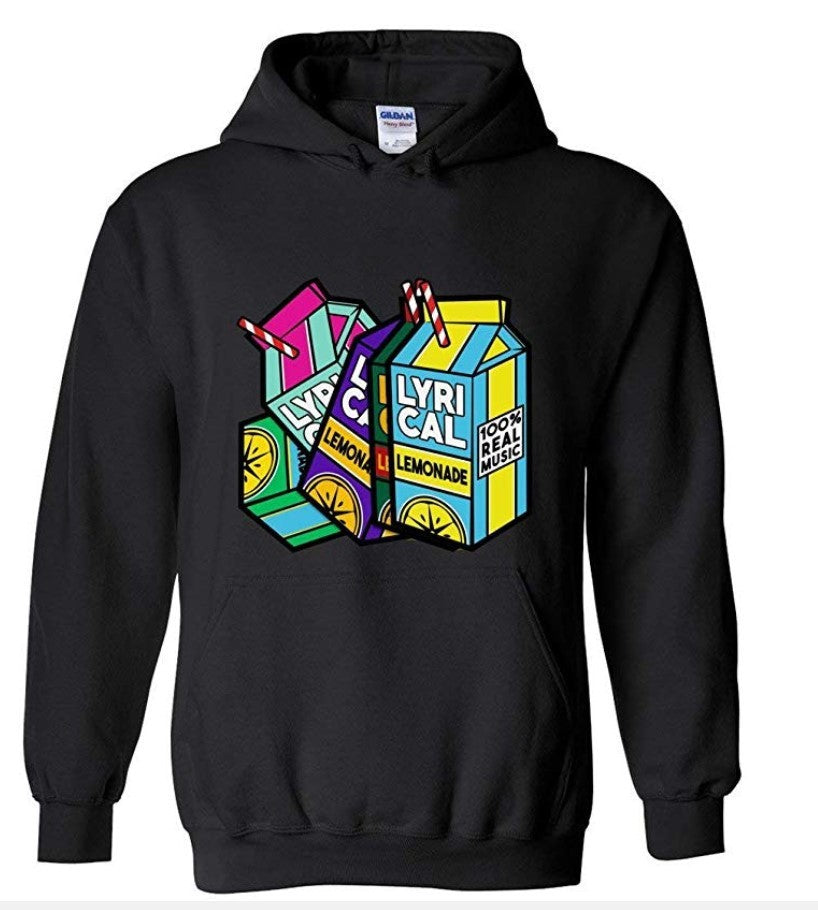 Lyrical Lemonade Lemon Print Europe And The United States Plus Velvet Hooded Sweater Men And Women Hoodies