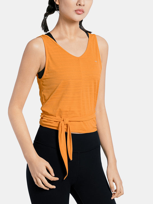 Slim Short Yoga Wear Women's Gym Blouse Sleeveless Running Sports Vest Light And Breathable Top