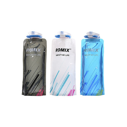 Travel Portable Collapsible Folding Drinking Water Pot Outdoor Sports Water Bottle Carabiner Water Bottle Bag Camp Bag