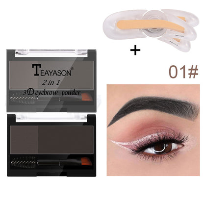 Lazy seal two-tone eyebrow powder