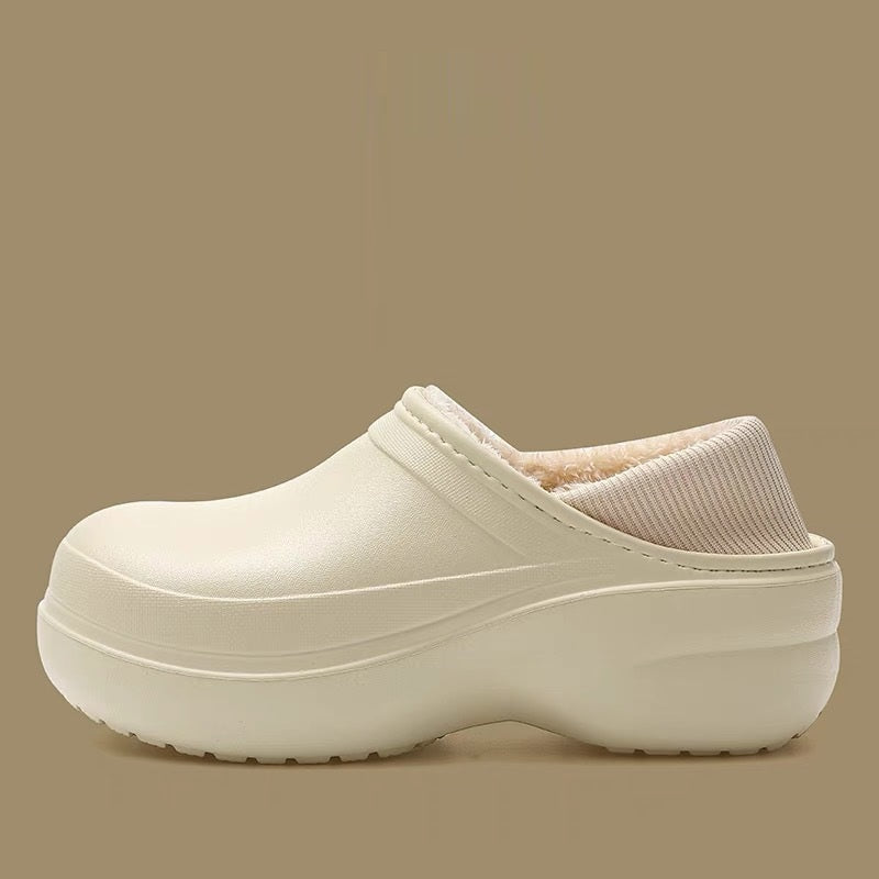 Autumn And Winter New Heightening Thickening Bottom Waterproof Cotton Slippers Women