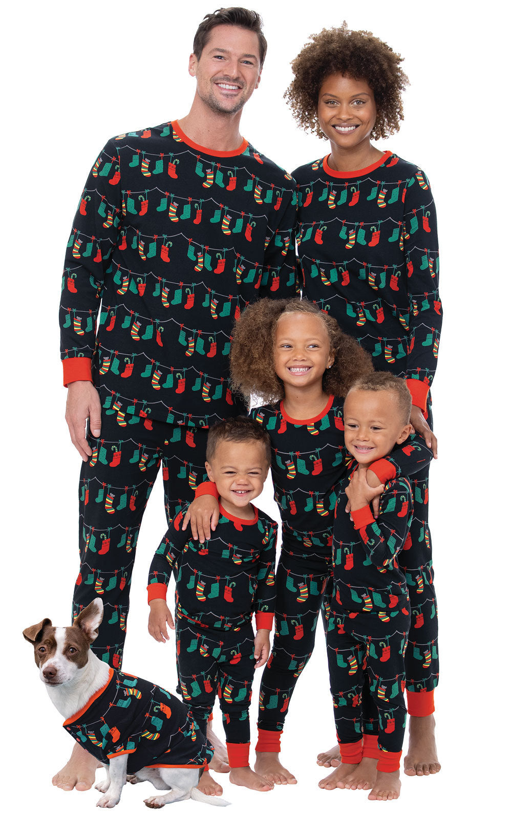 European And American Printed Family Of Four Christmas Parent-child Clothes