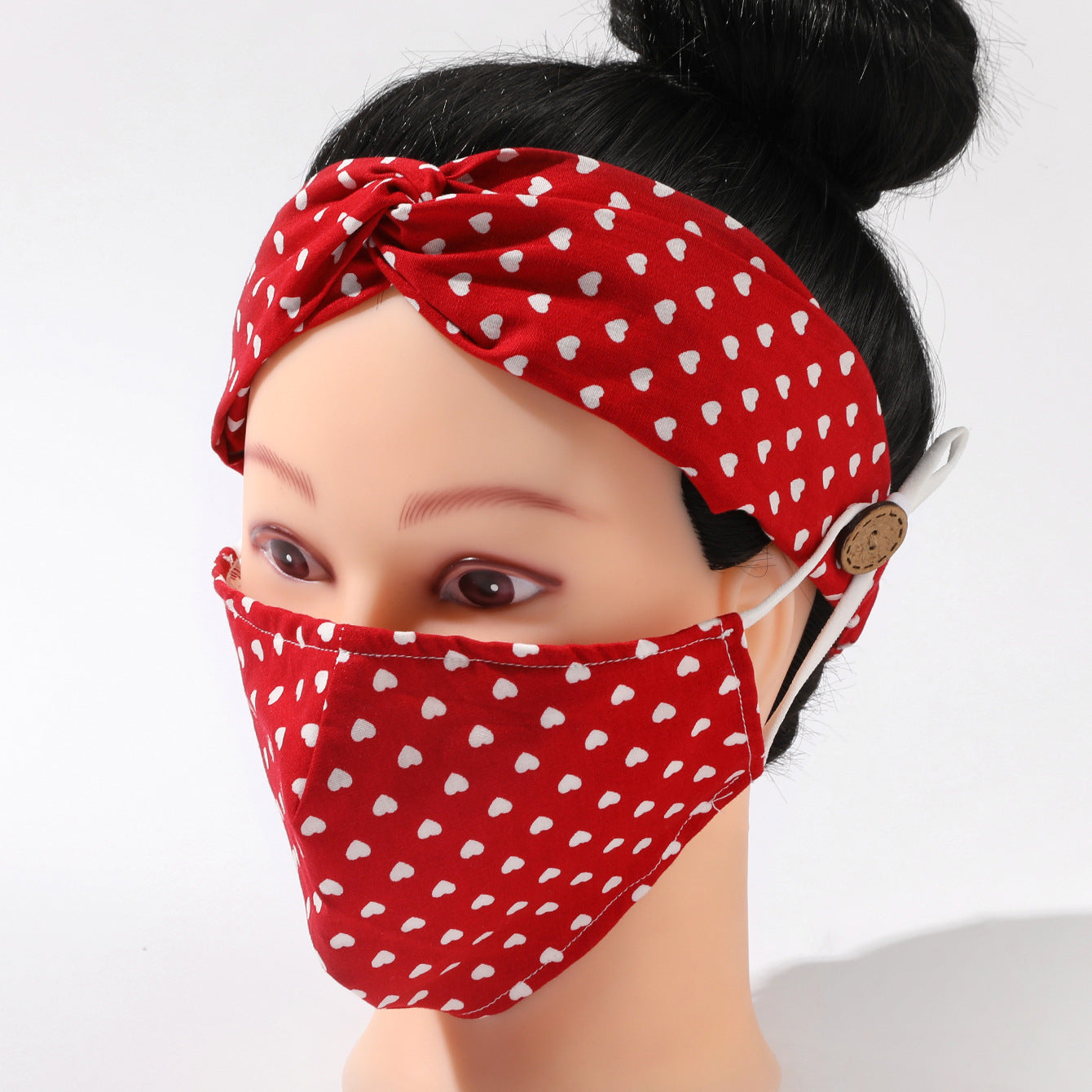 Pure cotton headband mask set