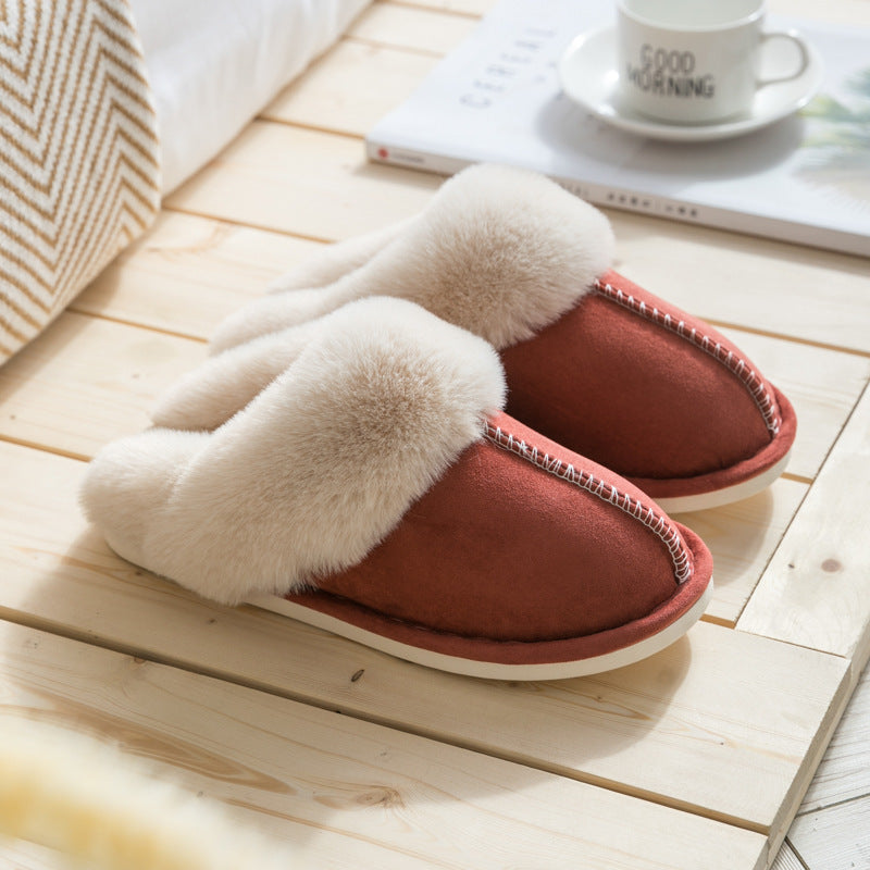 Household Plush Slippers Women Cotton Shoes For Autumn And Winter