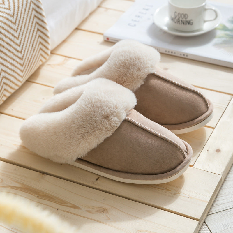 Household Plush Slippers Women Cotton Shoes For Autumn And Winter