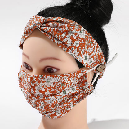 Pure cotton headband mask set