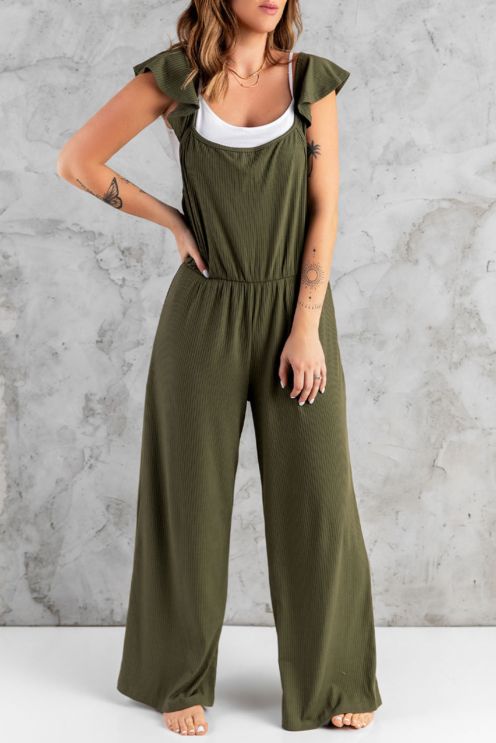 Fluttermou Ribbed Jumpsuit