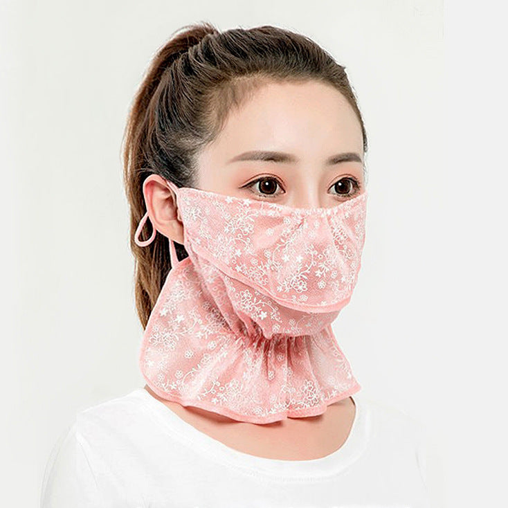 Summer Sun Protection Mask Outdoor Sun Protection Neck Protection Ice Silk Fabric Breathable And Dustproof