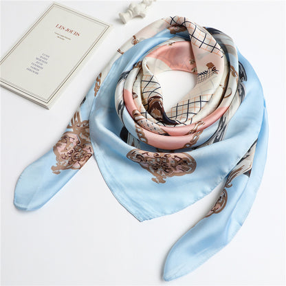 Fashion Chain Sunscreen Shawl Silk Scarf Women