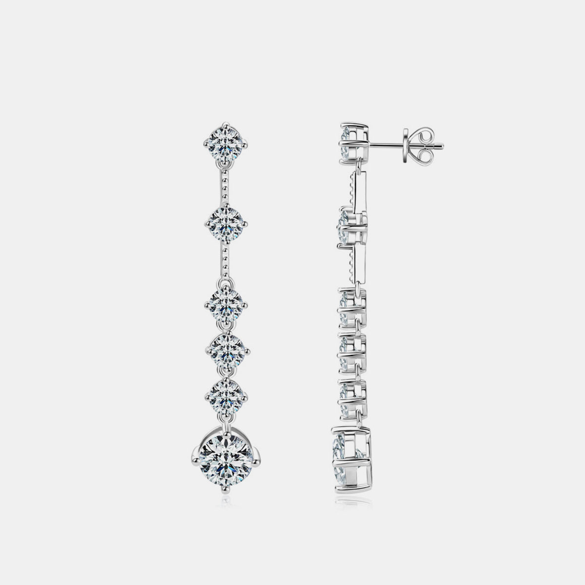 4 karaat Moissanite 925 sterling silwer oorbelle