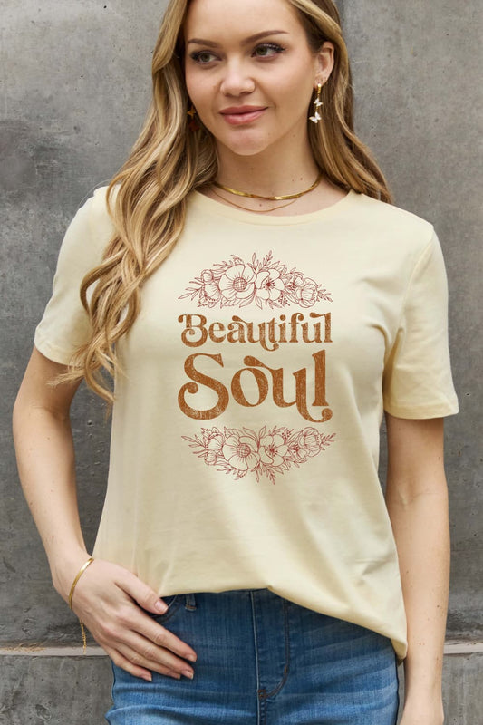 Simply Love Full Size BEAUTIFUL SOUL Graphic Cotton Tee