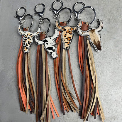 Bull Shape Fringe Key Chain