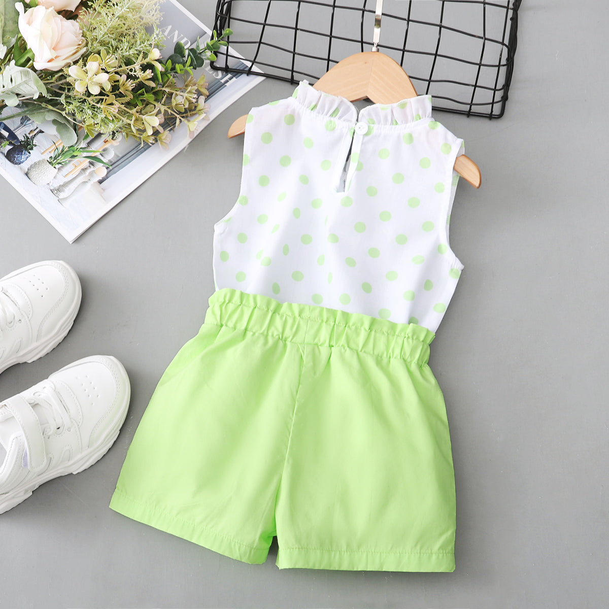 Polka Dot Tank and Shorts Set