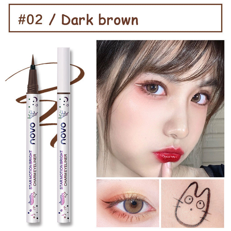 Water - repellent very fine color eyeliner