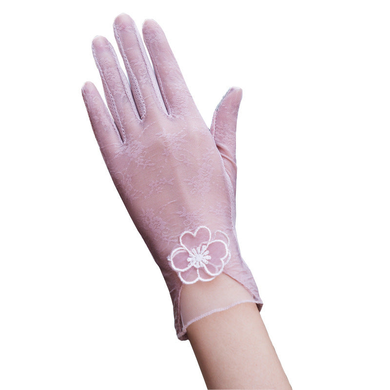 Gloves female UV protection ice silk gloves