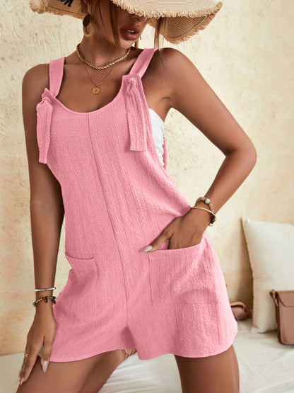 Volgrootte Scoop Neck Romper met sakke