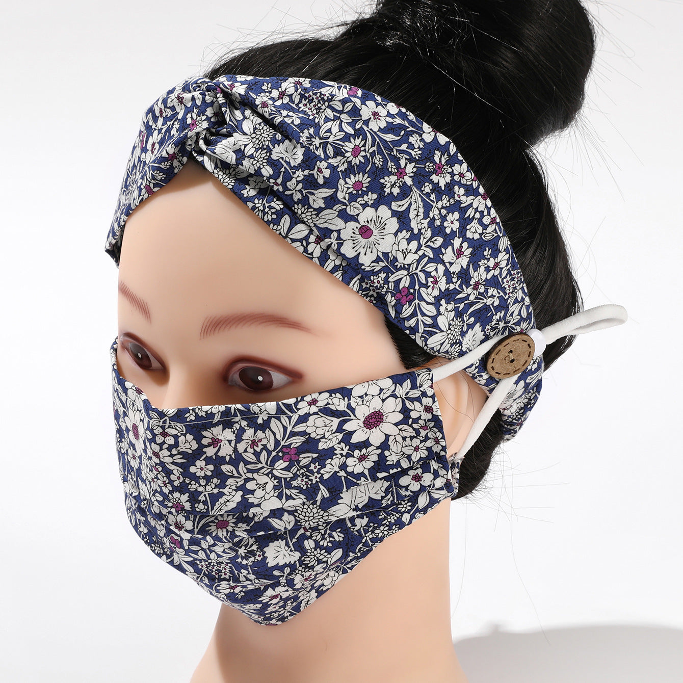 Pure cotton headband mask set