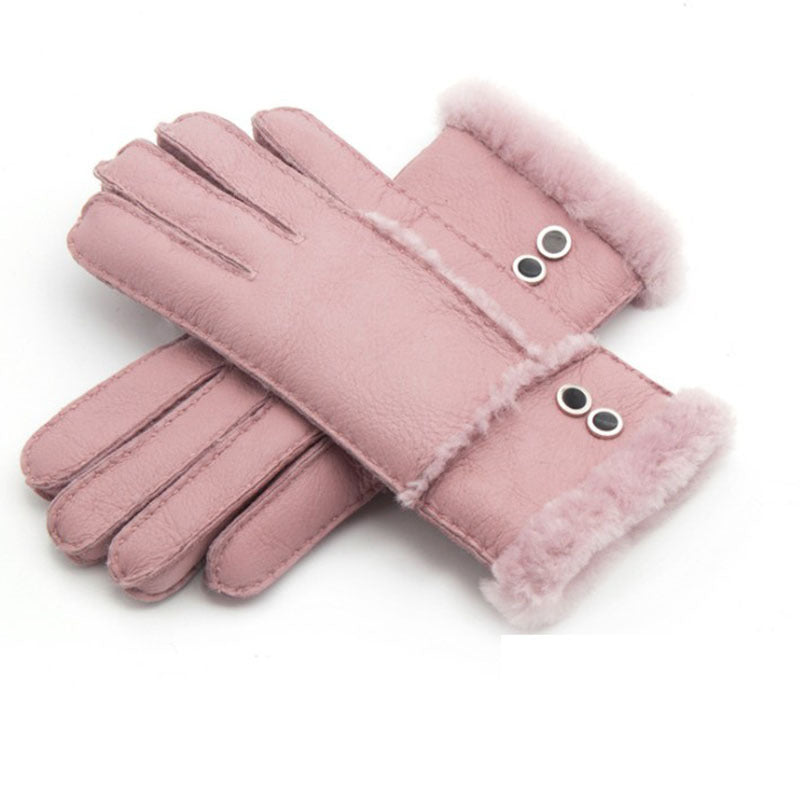 Windproof sheepskin gloves